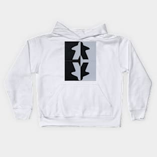 Black and White Mirror Meeps Kids Hoodie